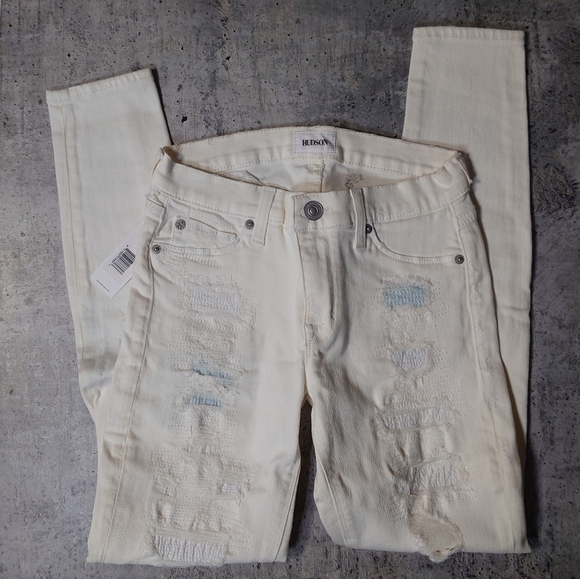 Hudson Distressed Skinny Jeans - Picture 3 of 11